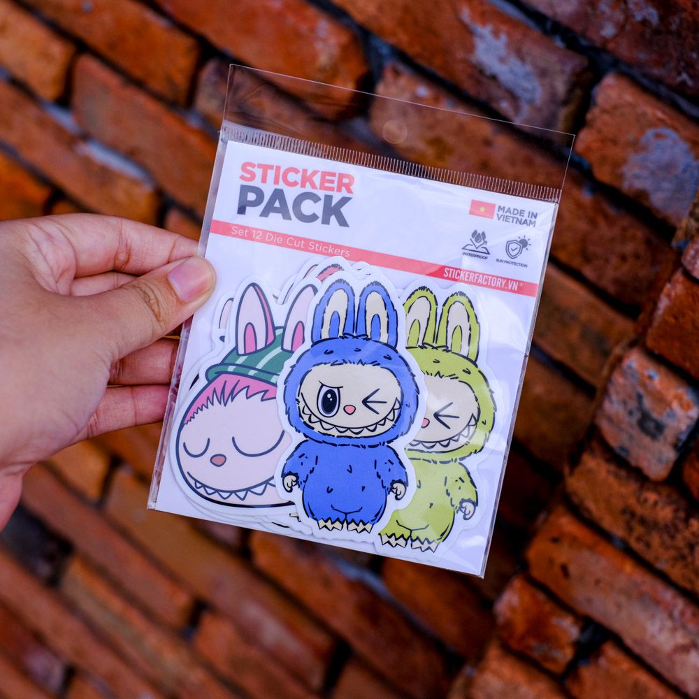 SET12015 LABUBU – Set 12 Die Cut Sticker Pack