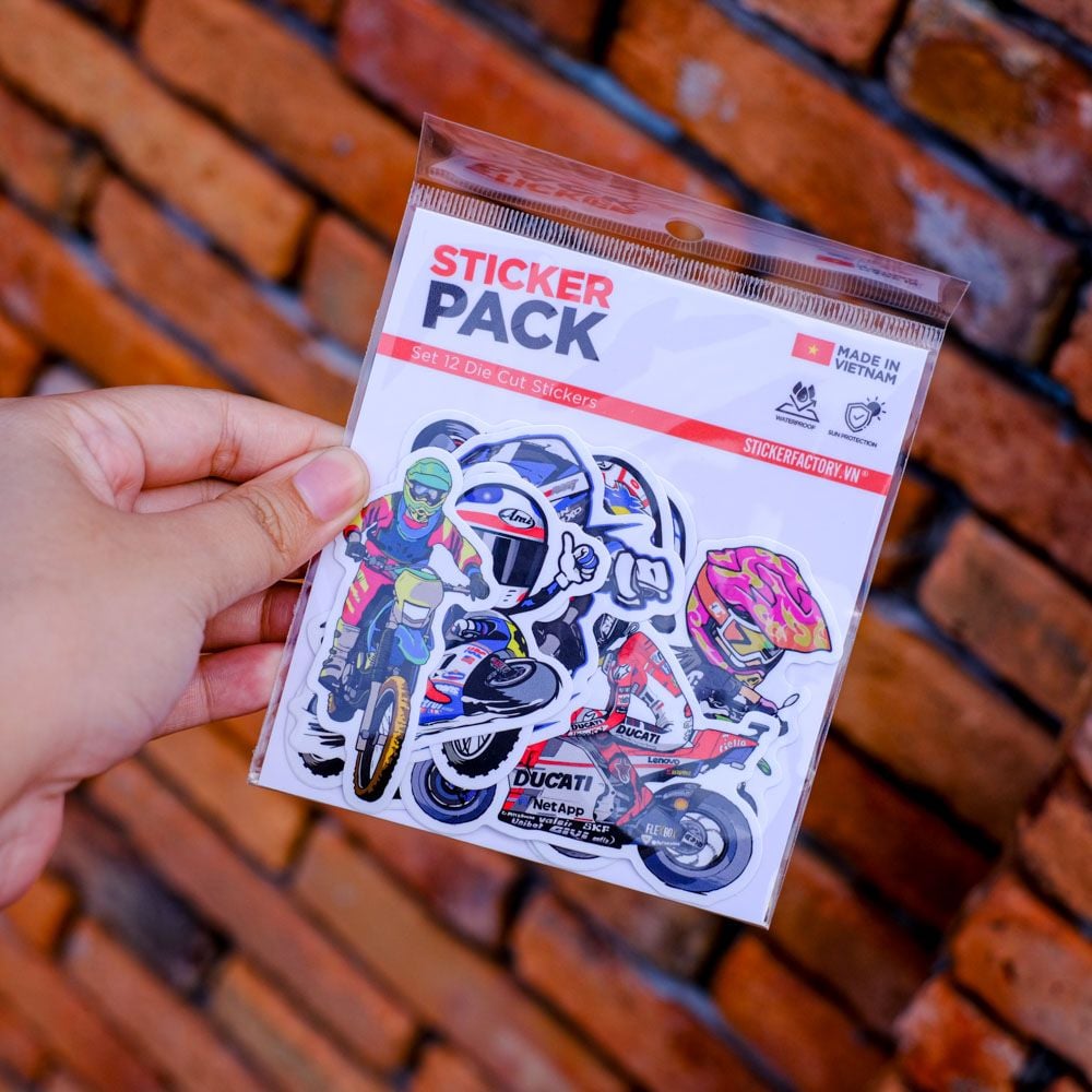 SET12011 XE ĐỊA HÌNH – Set 12 Die Cut Sticker Pack