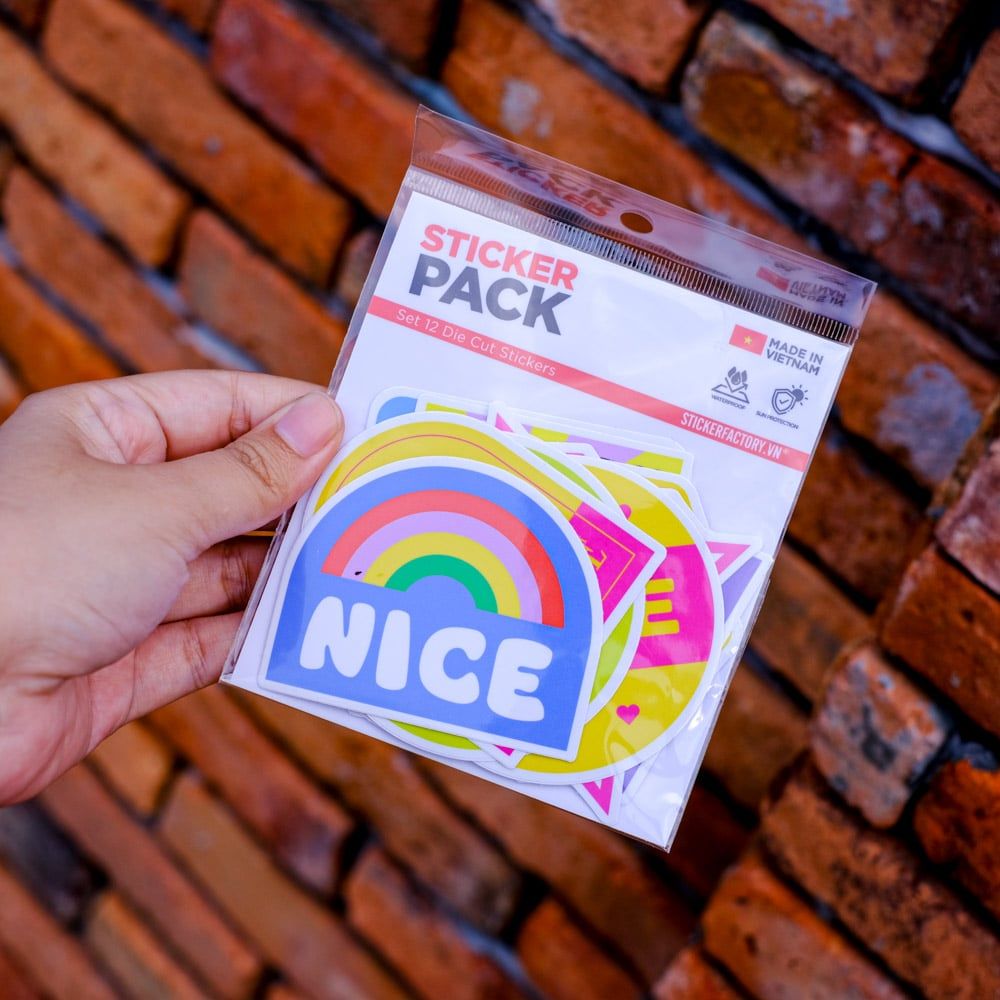 SET12003 COOL TRENDY – Set 12 Die Cut Sticker Pack
