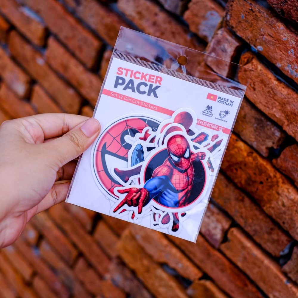 SET12022 NGƯỜI NHỆN – Set 12 Die Cut Sticker Pack