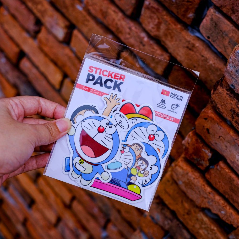 SET12016 DORAEMON – Set 12 Die Cut Sticker Pack