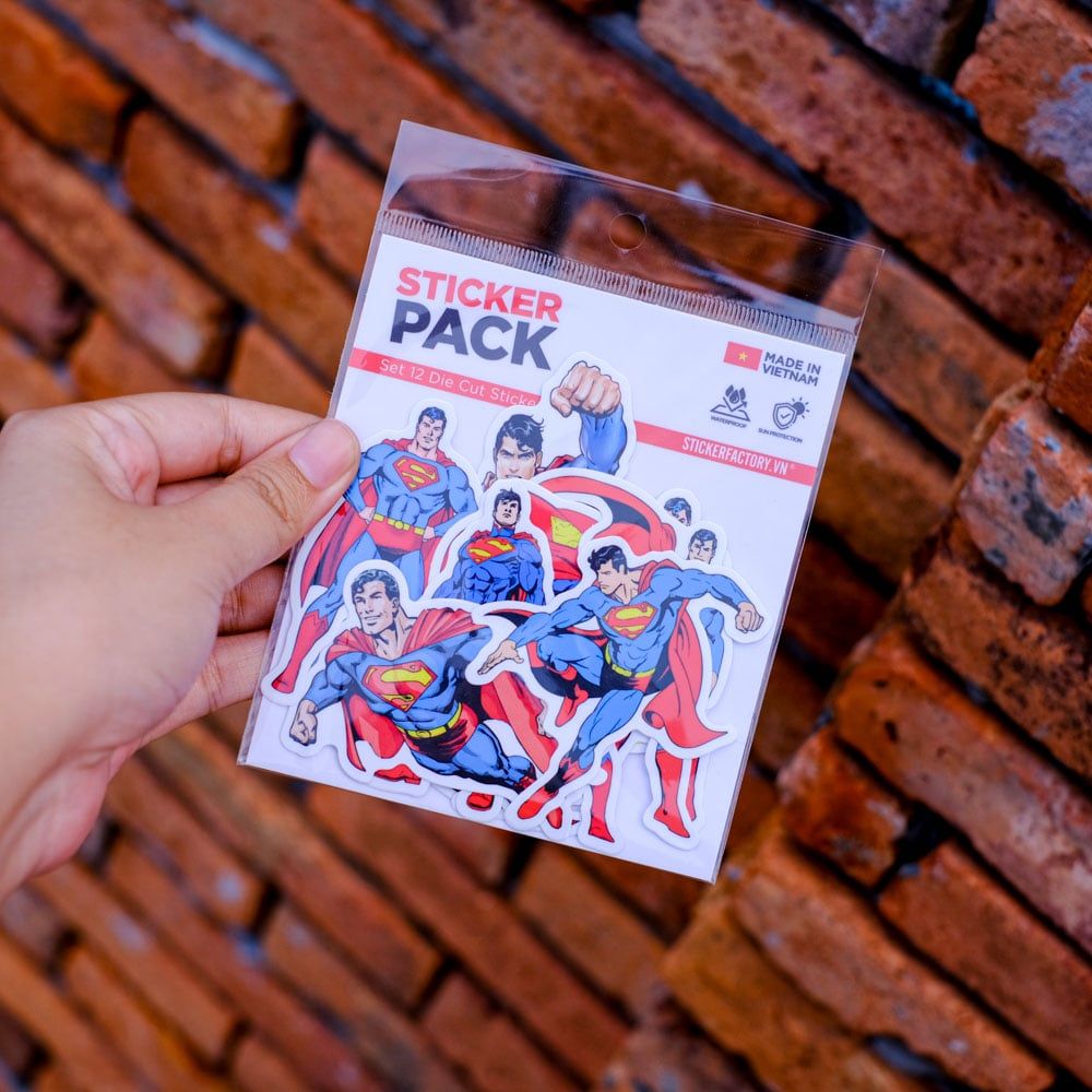 SET12023 SIÊU NHÂN – Set 12 Die Cut Sticker Pack