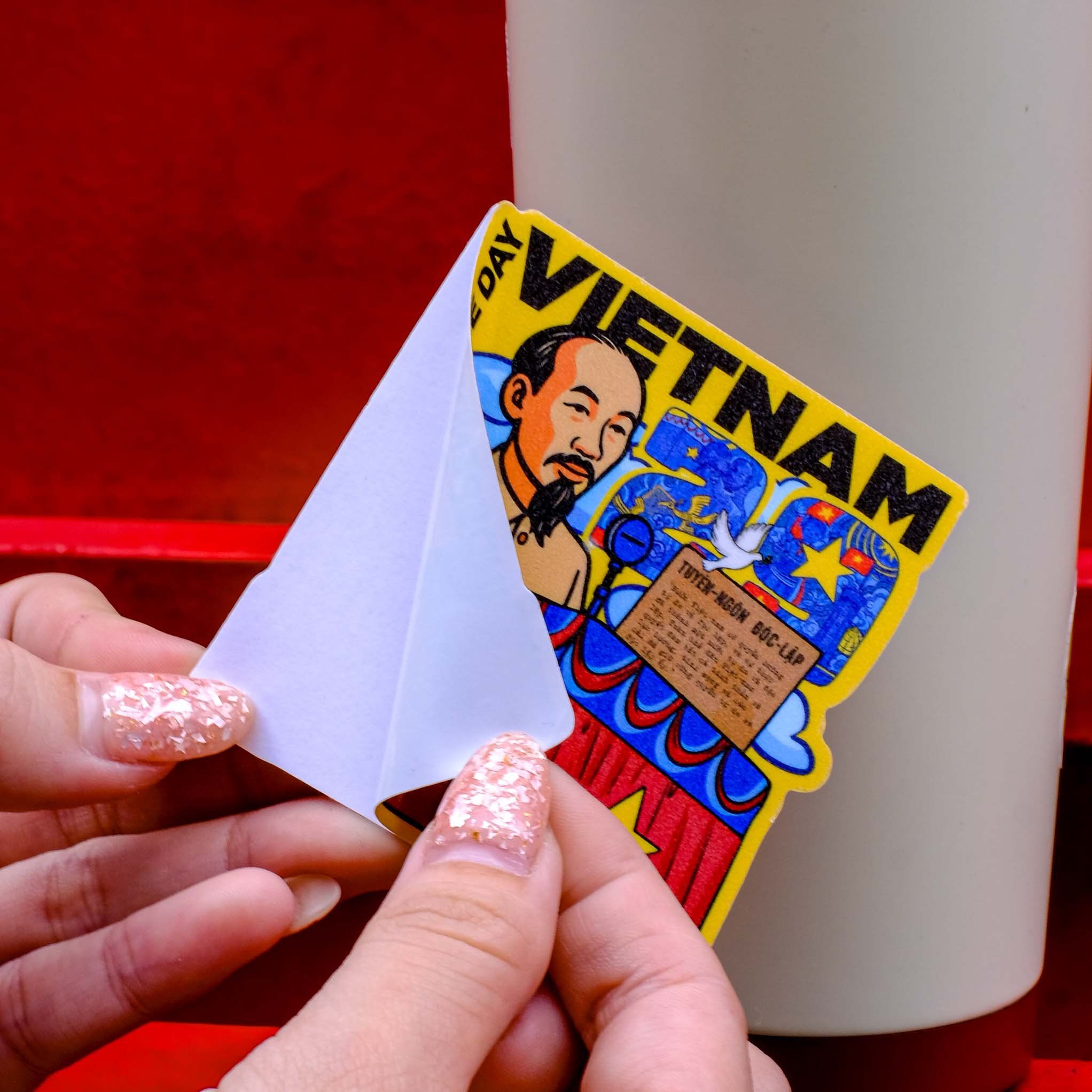 GLIT004 Vietnam Independence Day - Set 4 Glitter sticker  - Hình dán kim tuyến