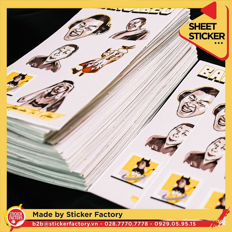 Sticker sheet vinyl