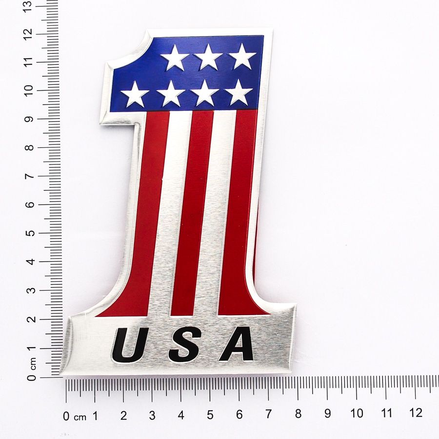 Sticker hình dán metal số 1 cờ Mỹ USA