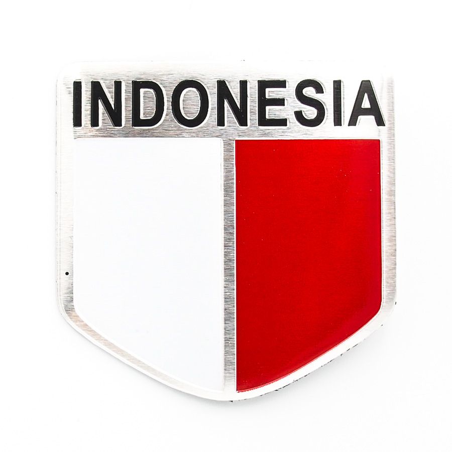 Sticker hình dán metal cờ Indonesia - Miếng lẻ