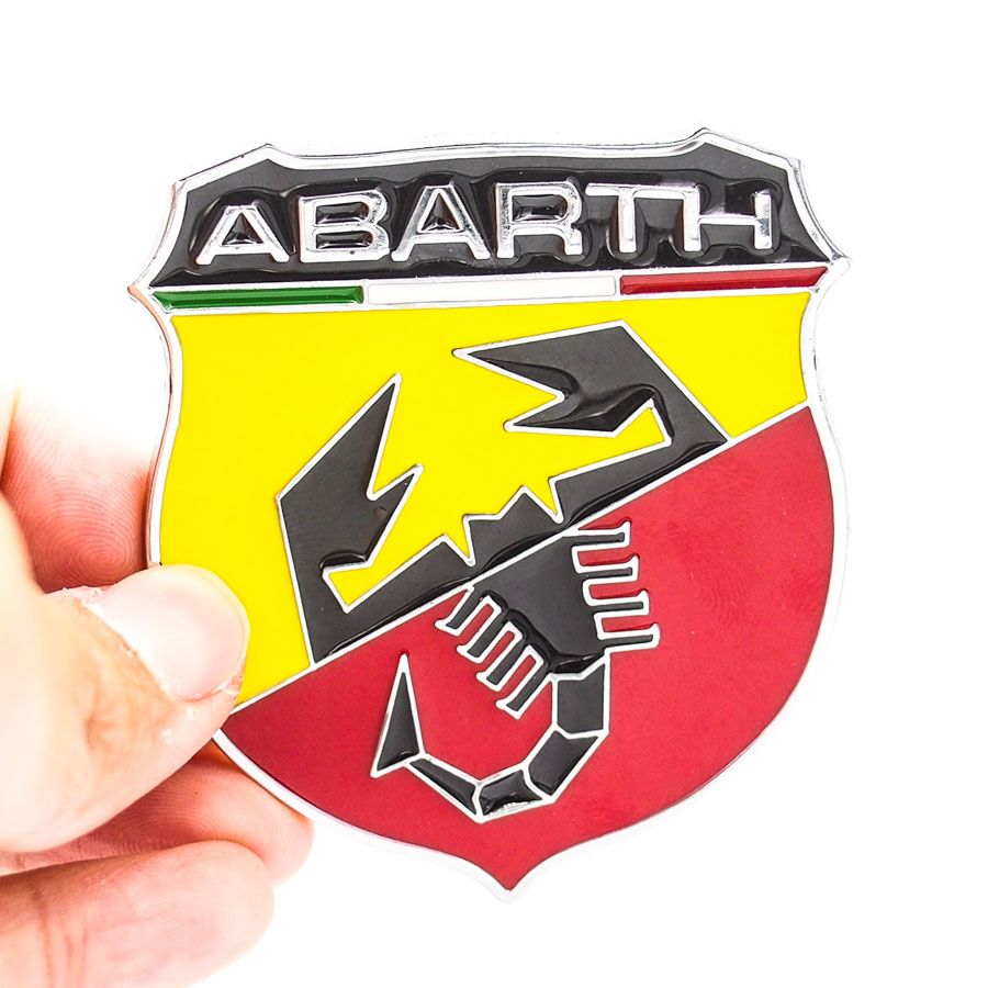 Sticker hình dán metal Bọ Cạp Abarth 3D