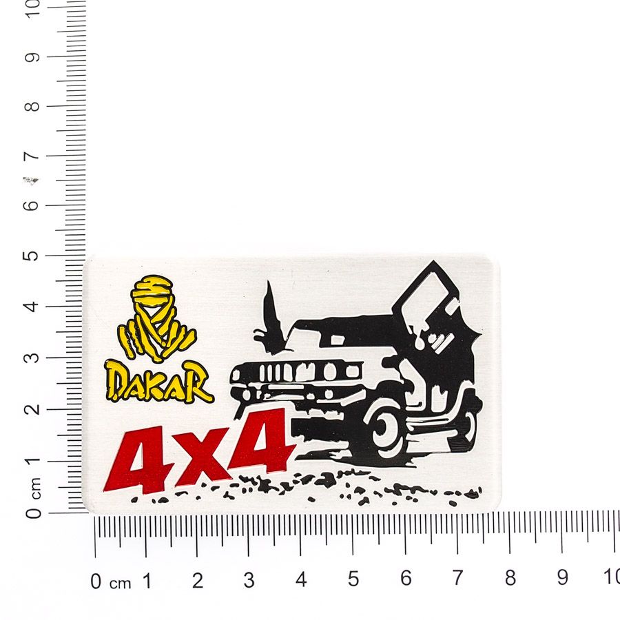 Sticker hình dán metal thẻ Dakar 4x4