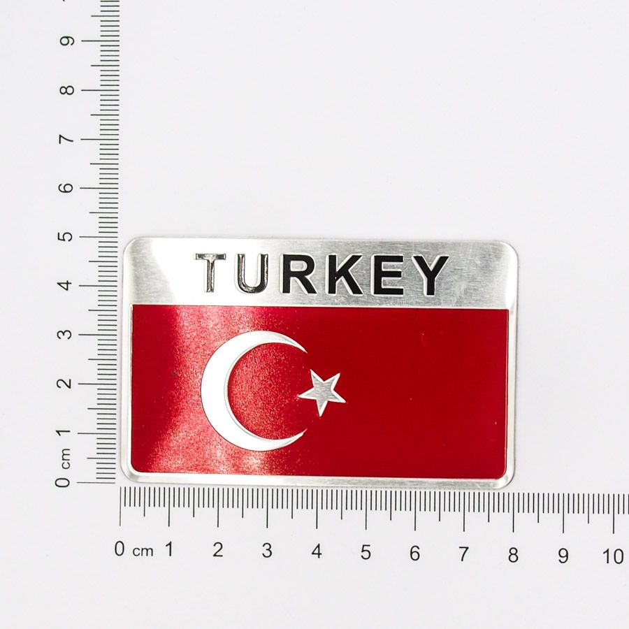 Sticker hình dán metal cờ Thổ Nhĩ Kỳ Turkey - Miếng lẻ