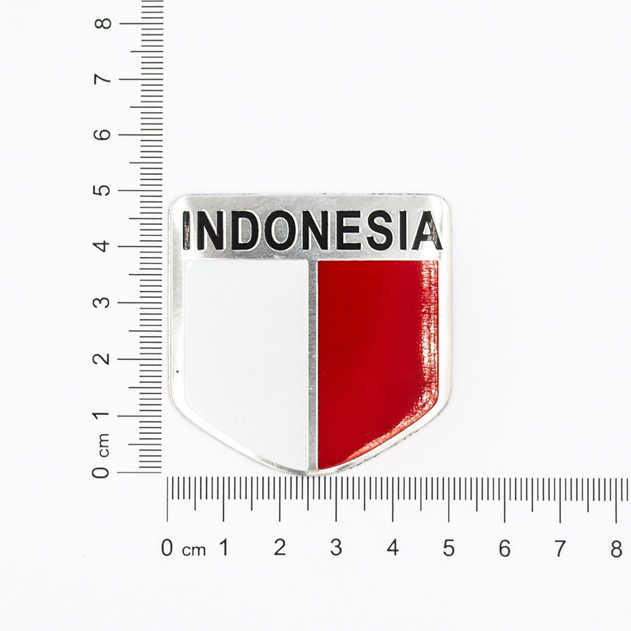 Sticker hình dán metal cờ Indonesia - Miếng lẻ