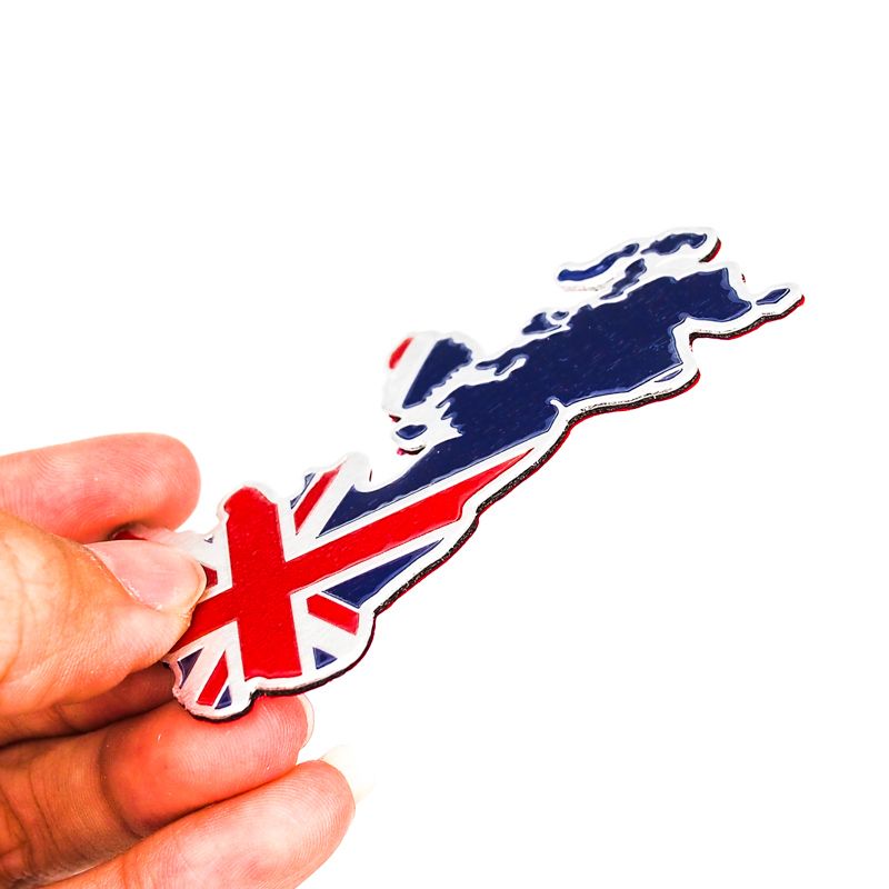 Cờ Anh England bản đồ - Sticker metal hình dán kim loại