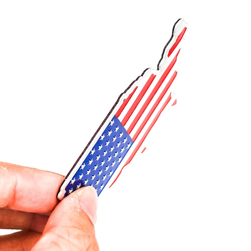 Cờ Mỹ America bản đồ - Sticker metal hình dán kim loại