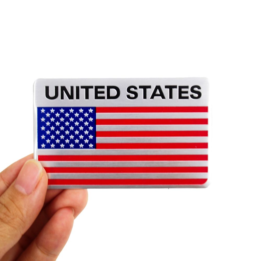 Sticker hình dán metal Cờ Mỹ - Miếng lẻ