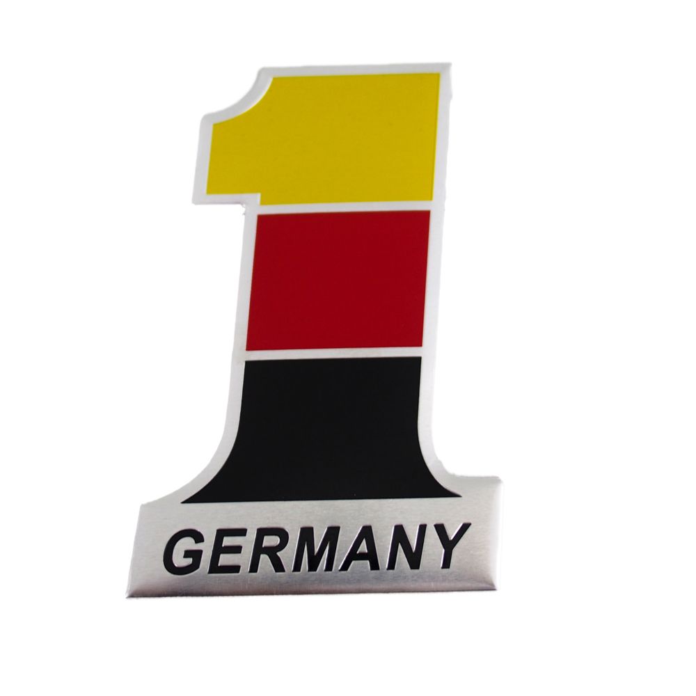 Sticker hình dán metal số 1 cờ Đức Germany