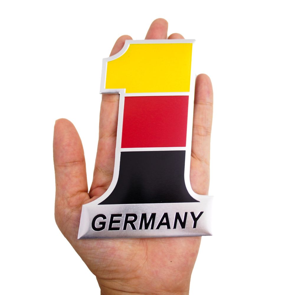 Sticker hình dán metal số 1 cờ Đức Germany