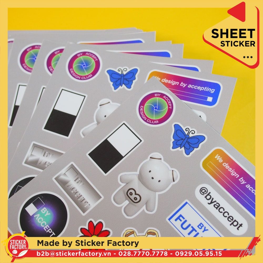 Sticker sheet vinyl