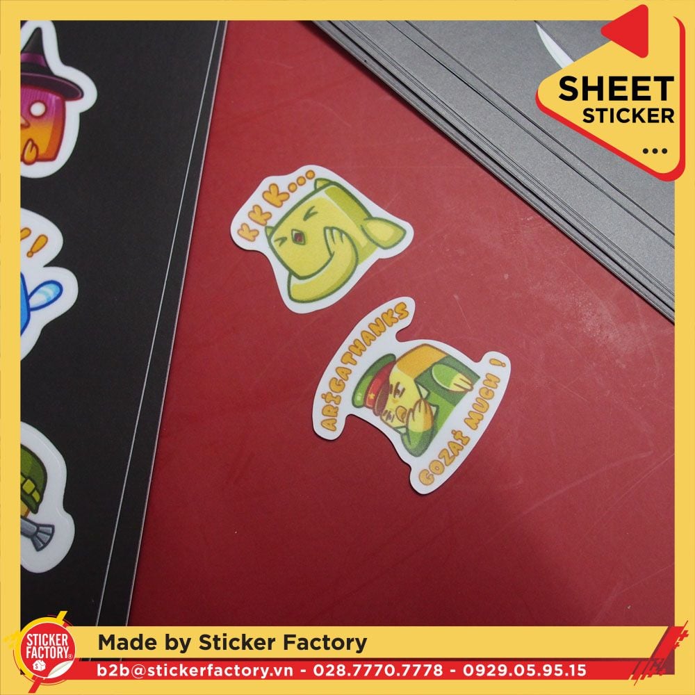 Sticker sheet vinyl