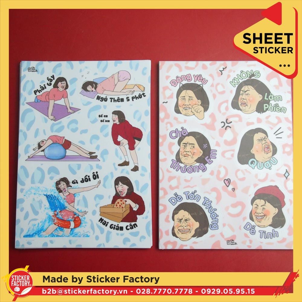 Sticker sheet vinyl