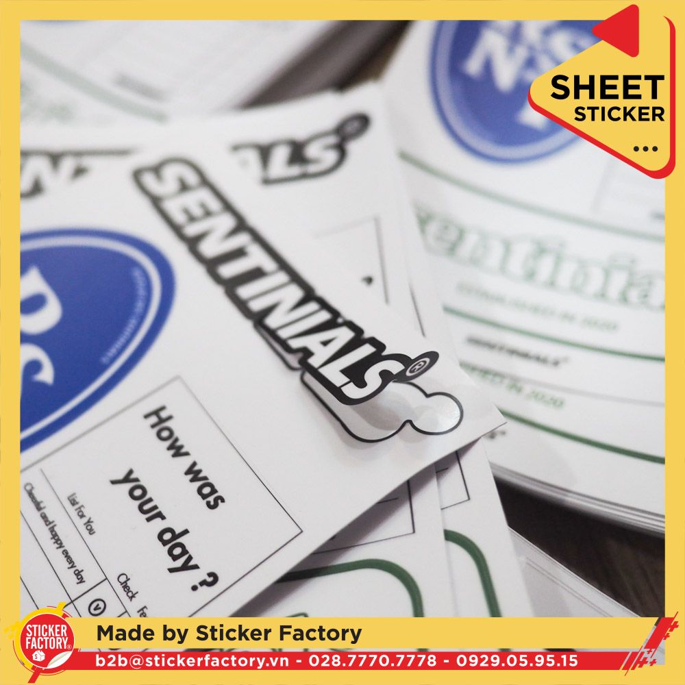 Sticker sheet vinyl