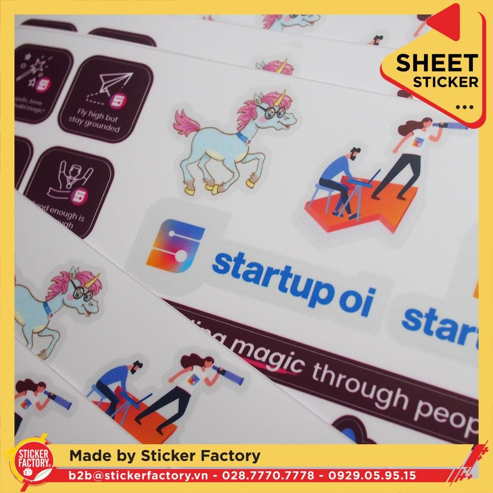 Sticker sheet vinyl