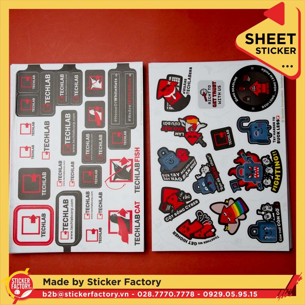 Sticker sheet vinyl