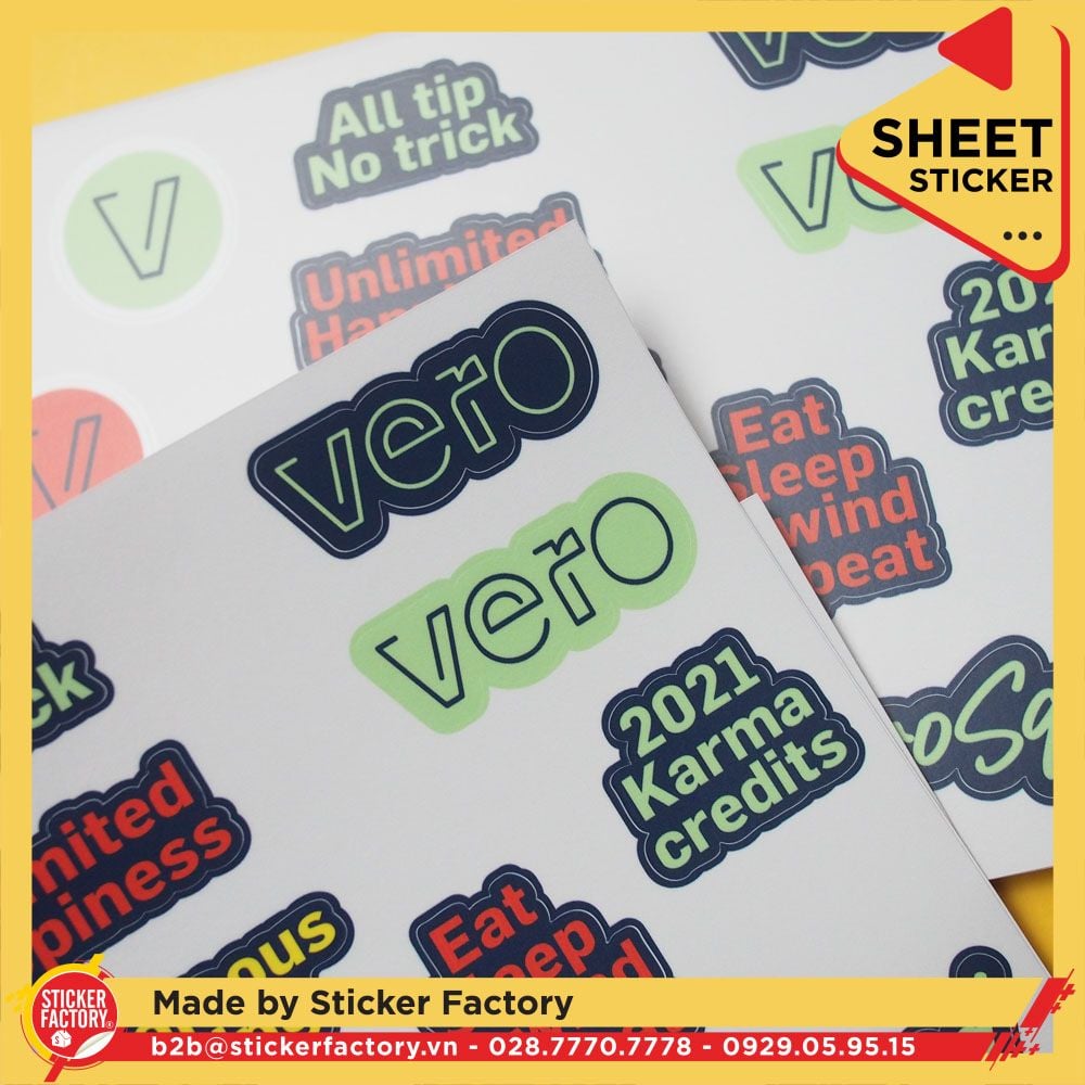 Sticker sheet vinyl