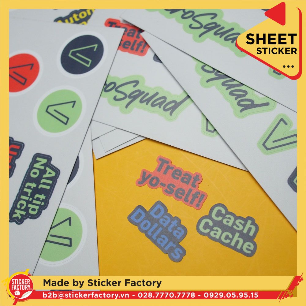 Sticker sheet vinyl