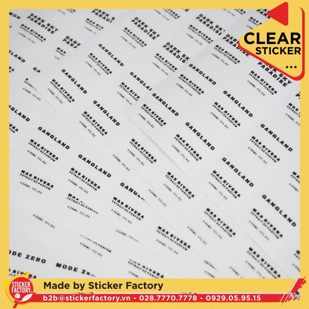 Sticker vinyl trong suốt