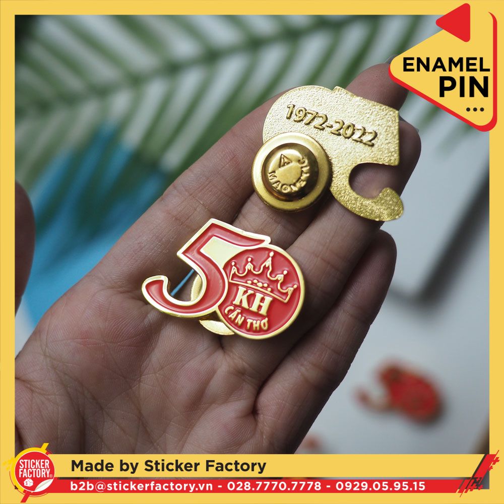 Huy hiệu kim loại cài áo ba lô ( Enamel pin theo yêu cầu )