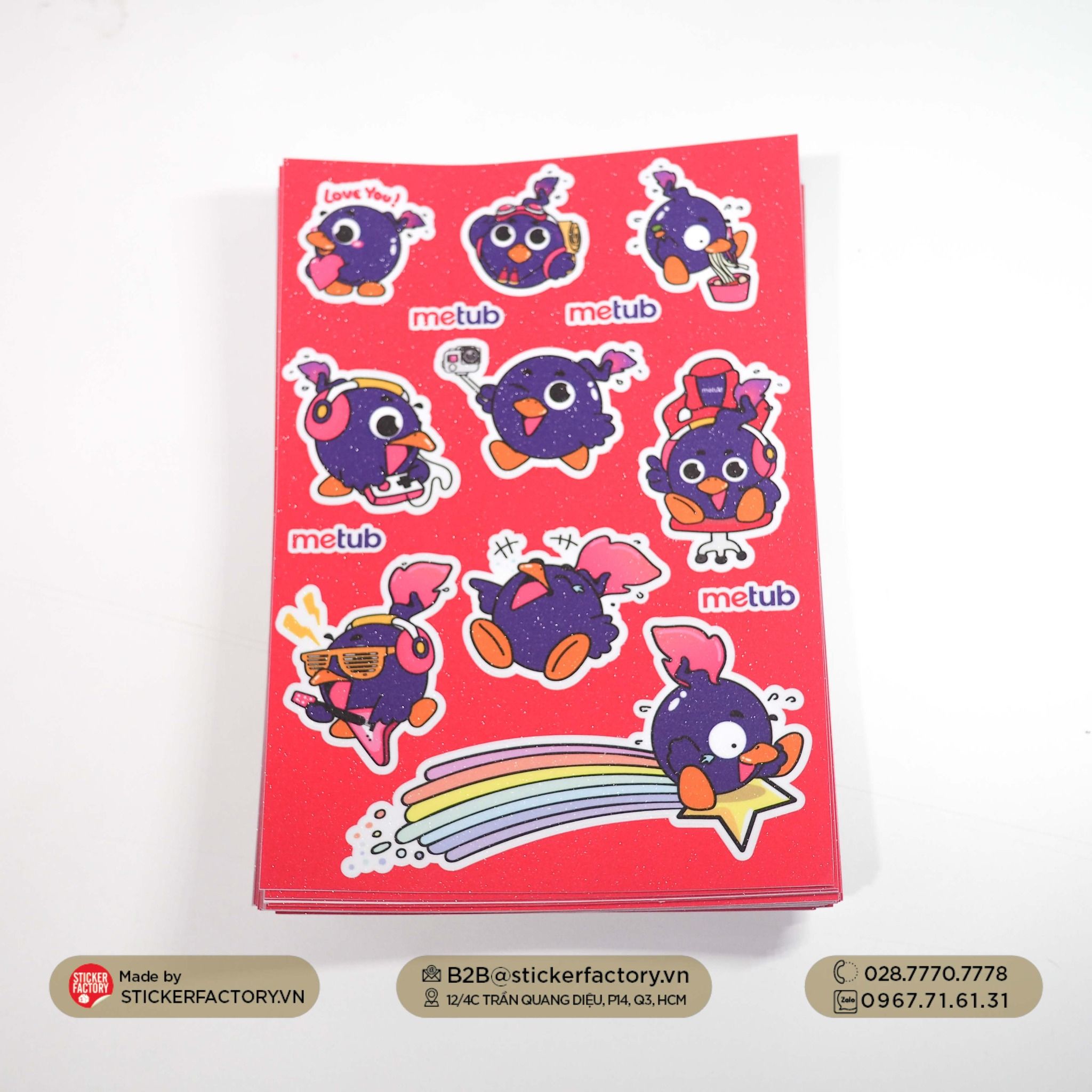 Sticker sheet vinyl - Cán màn kim tuyến