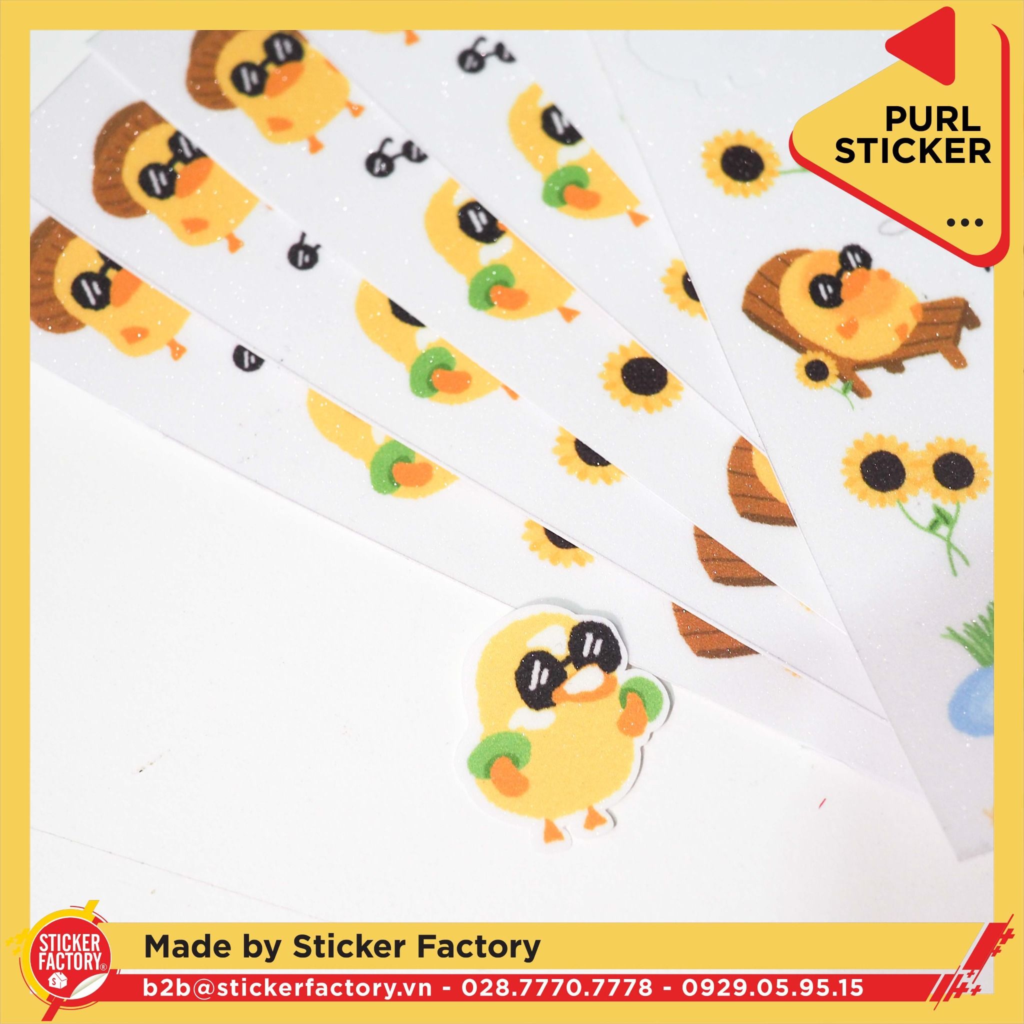 Sticker sheet vinyl - Cán màn kim tuyến