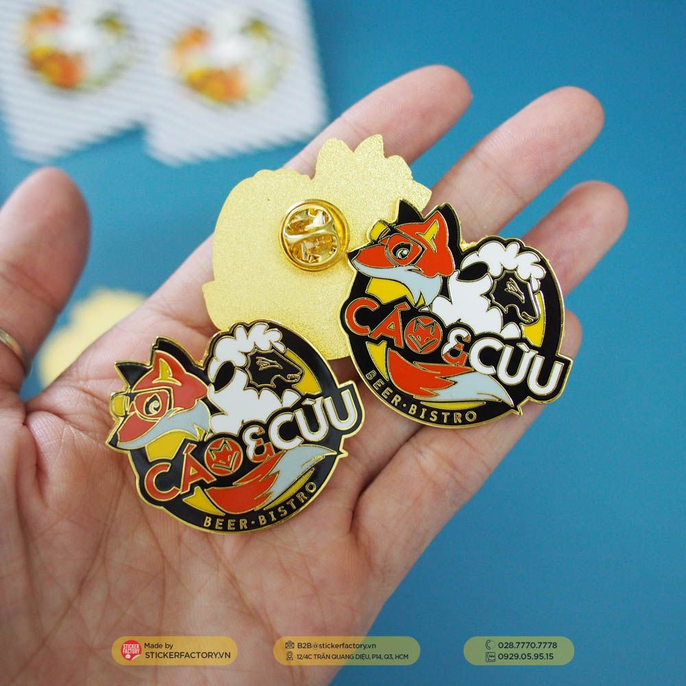 Huy hiệu kim loại cài áo ba lô ( Enamel pin theo yêu cầu )