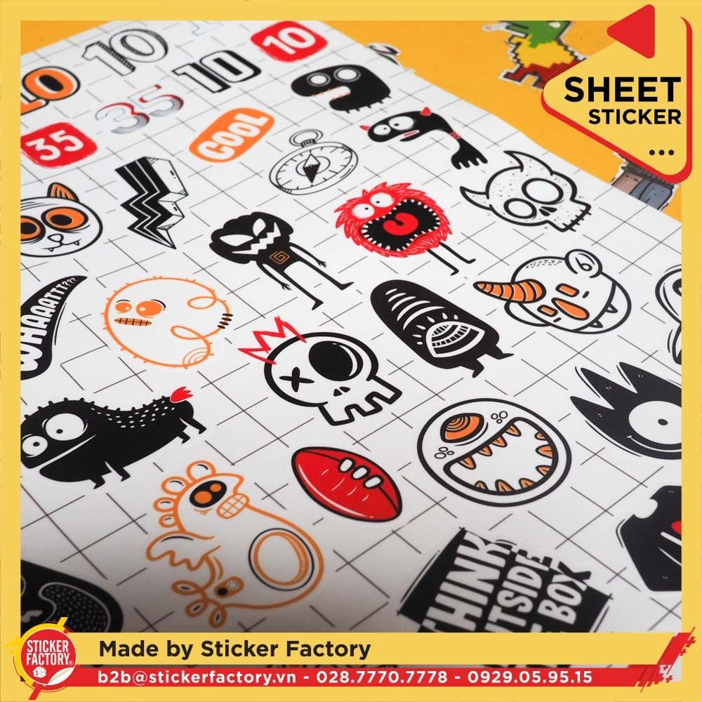 Sticker sheet vinyl