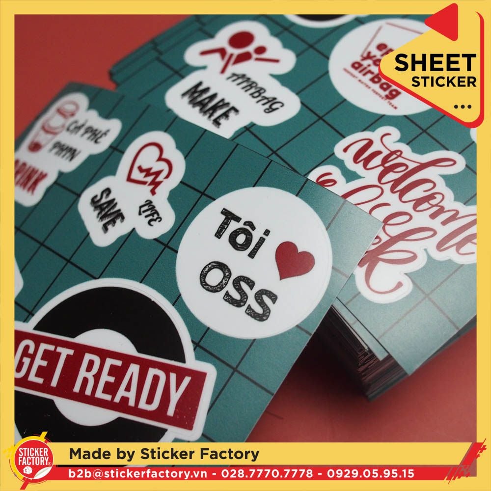 Sticker sheet vinyl