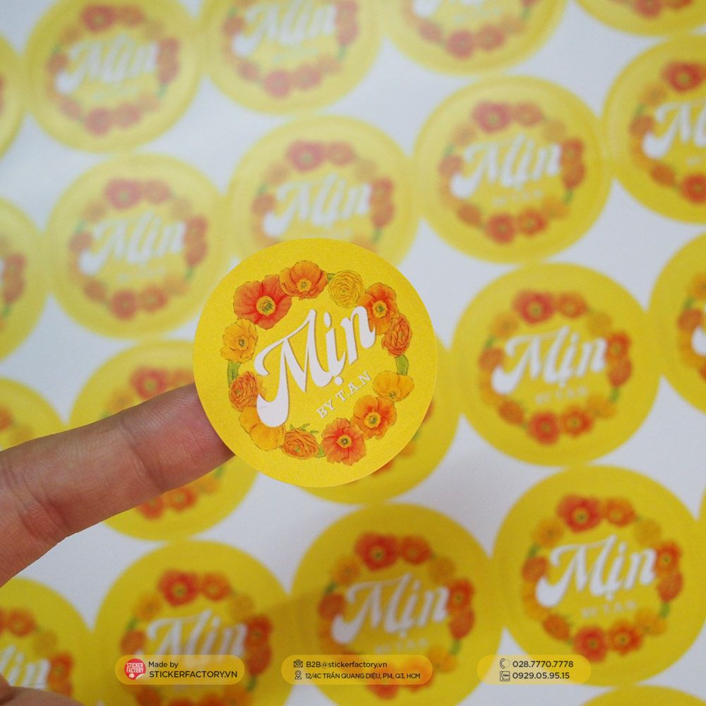 Sticker Vinyl cắt bế theo viền