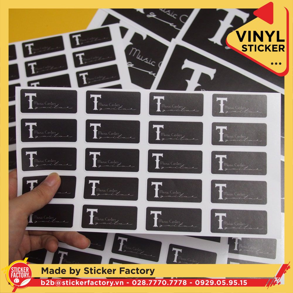 Sticker Vinyl hình chữ nhật