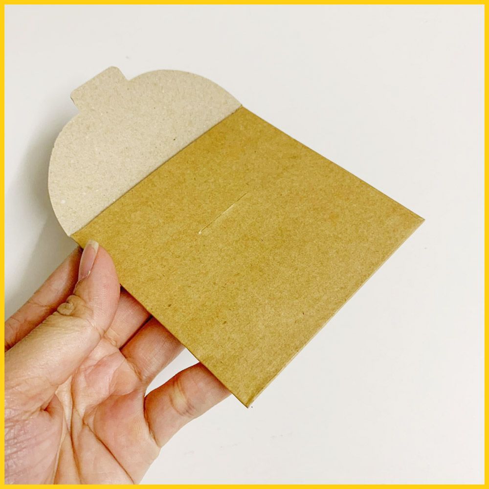 Túi giấy Kraft 9x9cm 180gsm có cửa sổ - In 1 màu