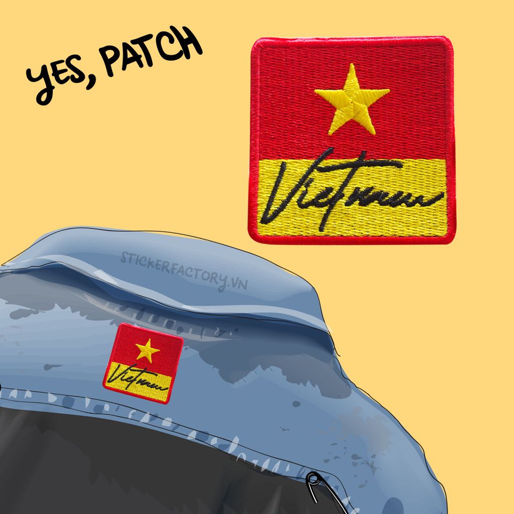  VIETNAM - Patch ủi sticker vải 