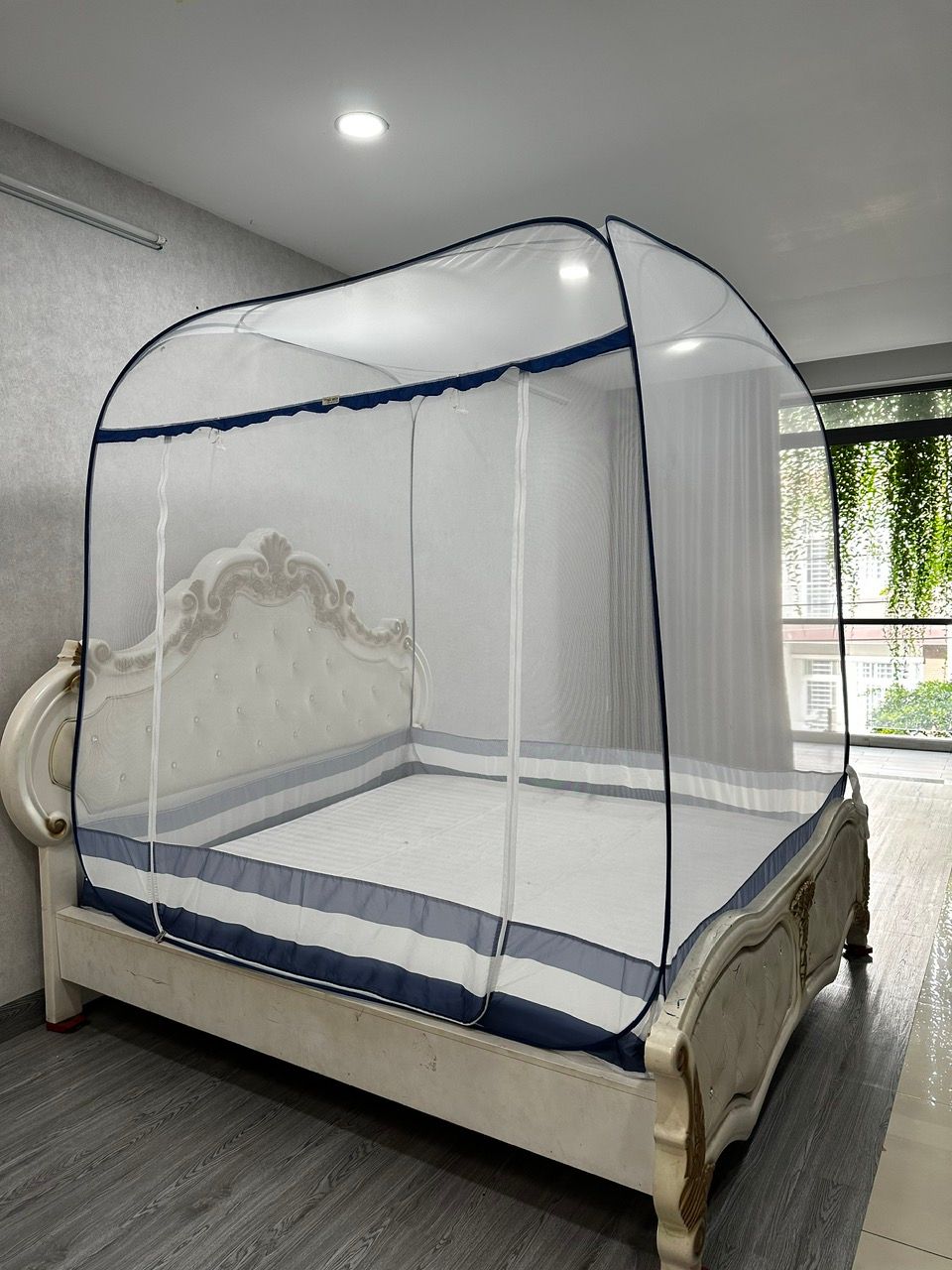 Mùng Chụp Đỉnh Vuông Cao Cấp Mộc Miên - 1 Cửa