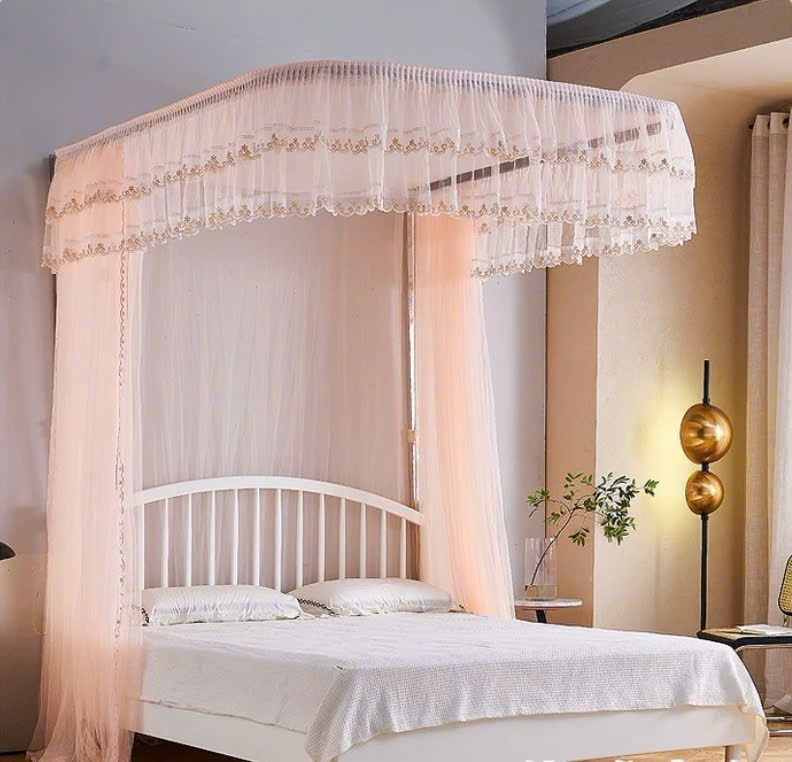 Mùng ròng rọc không khoan Mẫu A07 - Cao 2m4