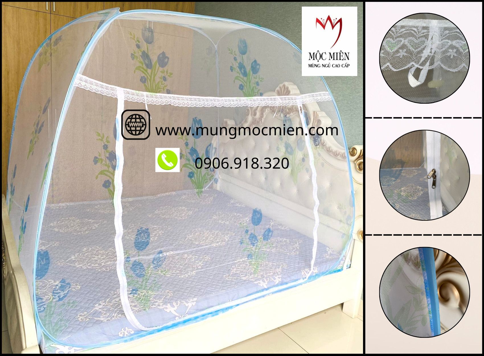 Mùng Chụp Đỉnh Rộng F2 - tulip xanh (Loại 2)