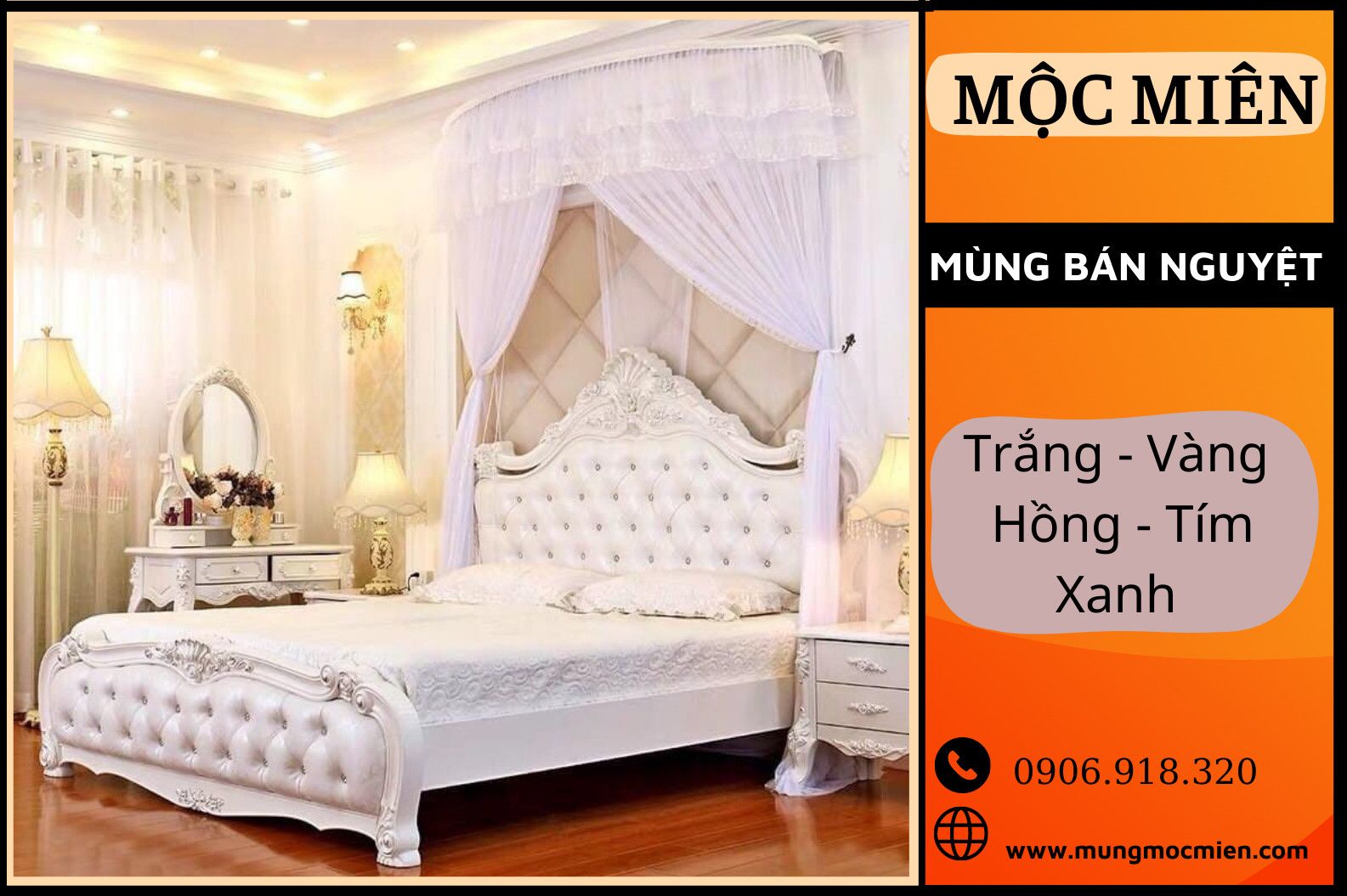 Mùng bán nguyệt xếp gọn mã 997