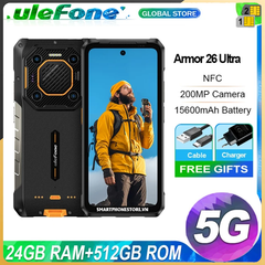 Ulefone Armor 26 Ultra - 5G IP68/69K Camera 200MP Pin15600mAh Ram24GB Rom512GB
