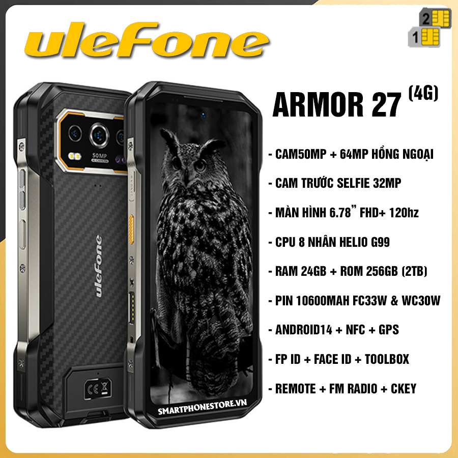 Ulefone Armor 27 - Chính Hãng Nguyên Seal Giá Tốt - 09175.09195