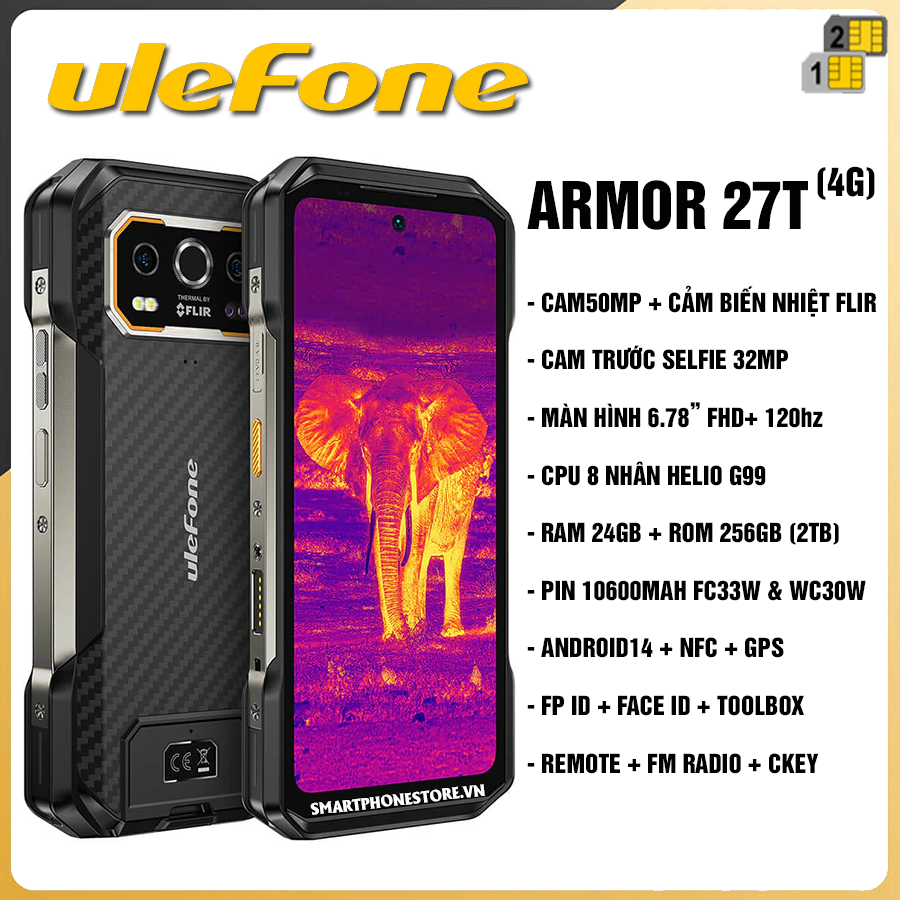 Ulefone Armor 27T - Chính Hãng Nguyên Seal Giá Tốt - 09175.09195