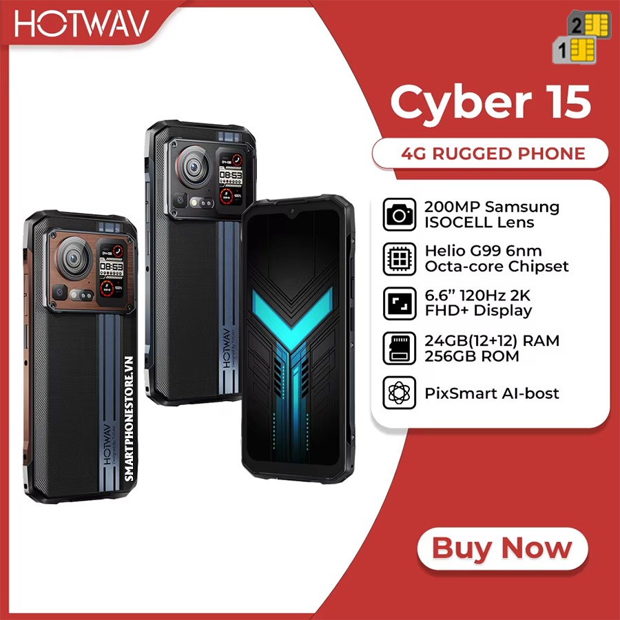 Hotwav Cyber 15 - Hàng chính hãng nguyên Seal GIÁ TỐT - Liên hệ 09175.09195