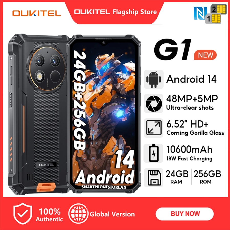 Oukitel G1 - Chính hãng nguyên Seal Giá Tốt + KM Hấp Dẫn - 09175.09195
