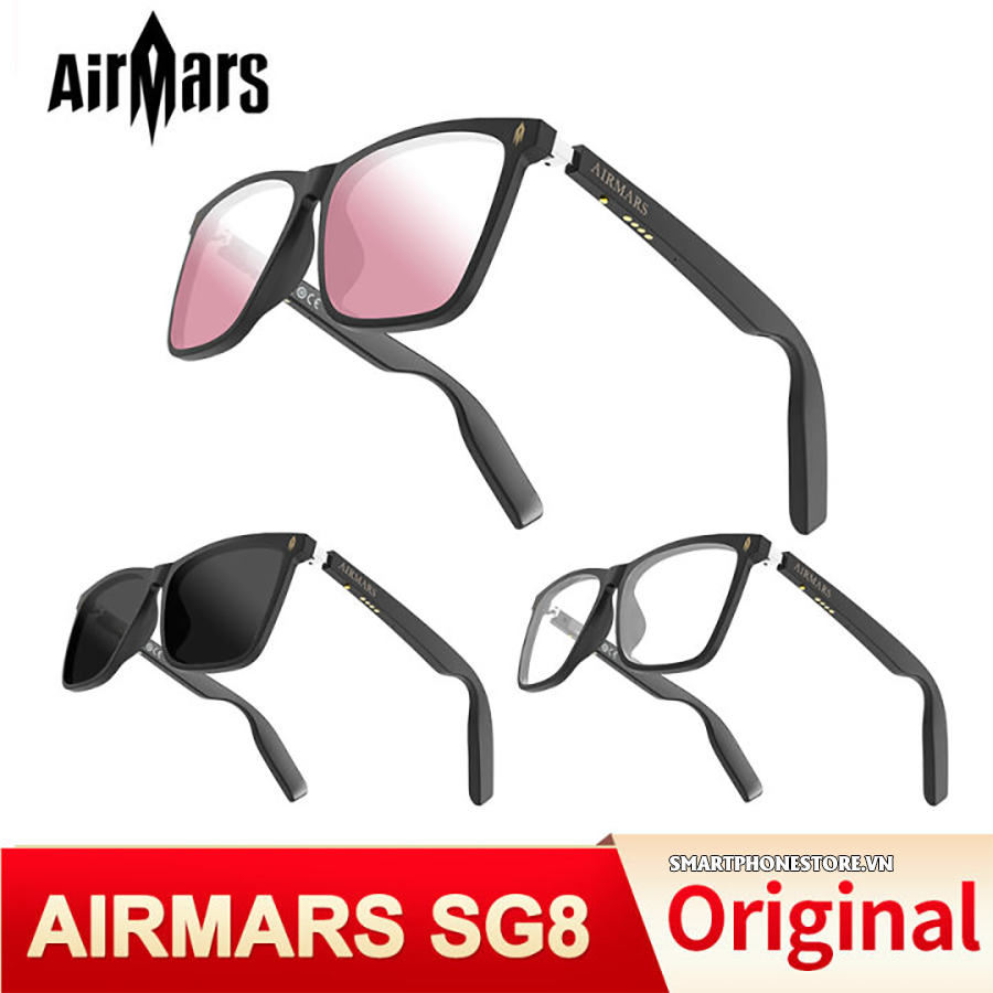 Kính Mát Bluetooth Thông Minh AirMars GS8 - Chính hãng nguyên Seal GIÁ TỐT - 09873.09873