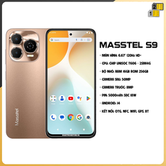 Masstel S9 - 6.67inch 120hz CPU 8nhân Ram16GB Rom256GB Cam50/8MP Pin5000mAh Android14