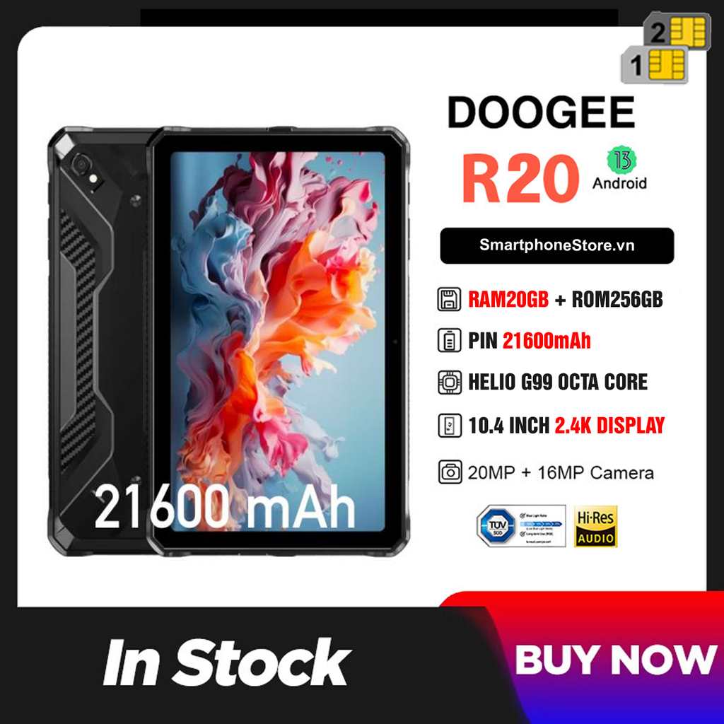 Doogee R20 - Máy tính bảng siêu bền 10.4